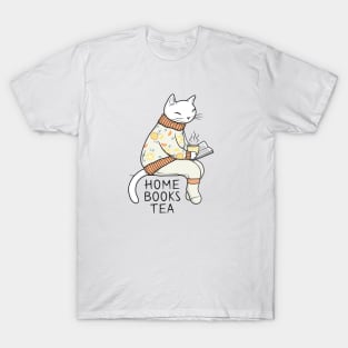 White Cat having a great time at home T-Shirt